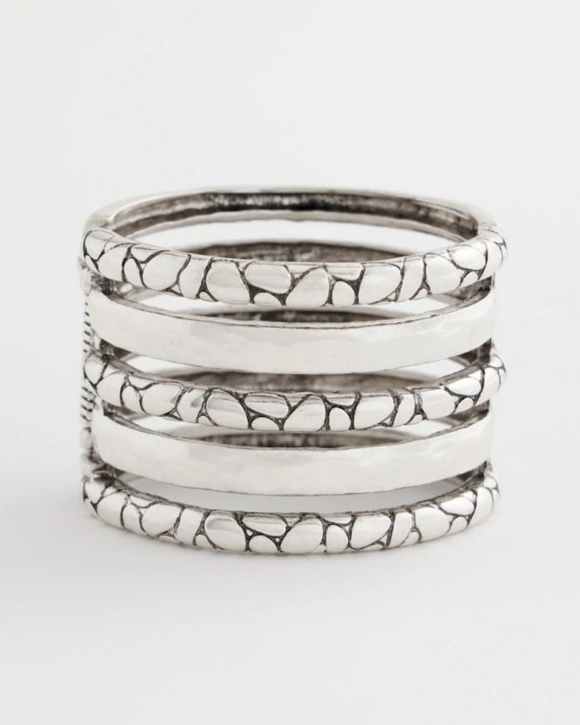 Chicos Silver Island Metals Cuff Bracelet - SILVER Chicos Silver Island Metals Cuff Bracelet - SILVER