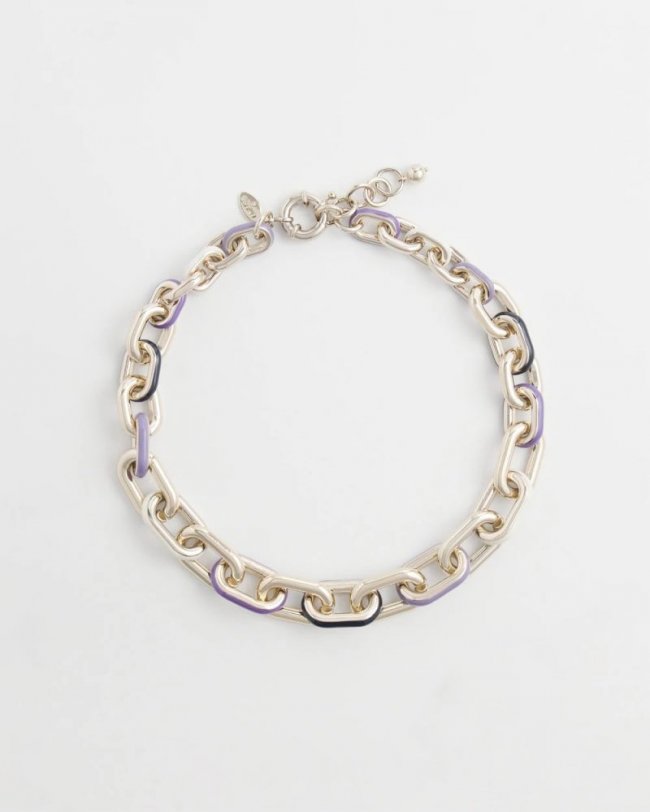 Chicos Chain Link Bib Necklace - MULTI