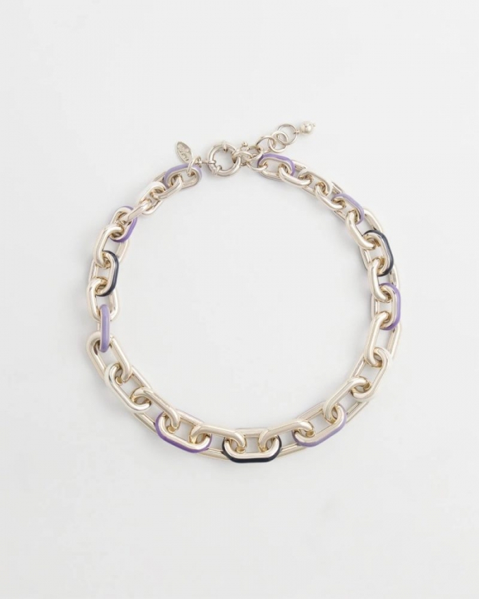 Chicos Chain Link Bib Necklace - MULTI