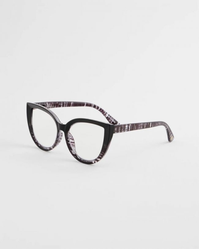 Chicos Black Cat Eye Readers - BLACK
