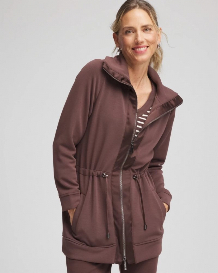 Chicos Zenergy® Cinch-Waist Jacket - ESPRESSO
