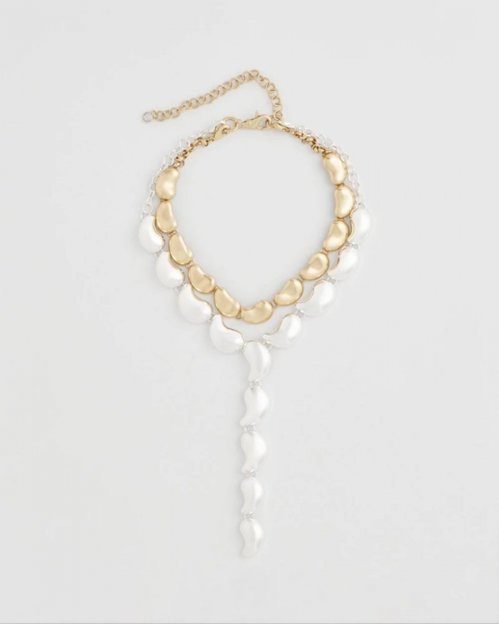 Chicos Convertible Mixed-Metals Y-Necklace - MIXED METALS