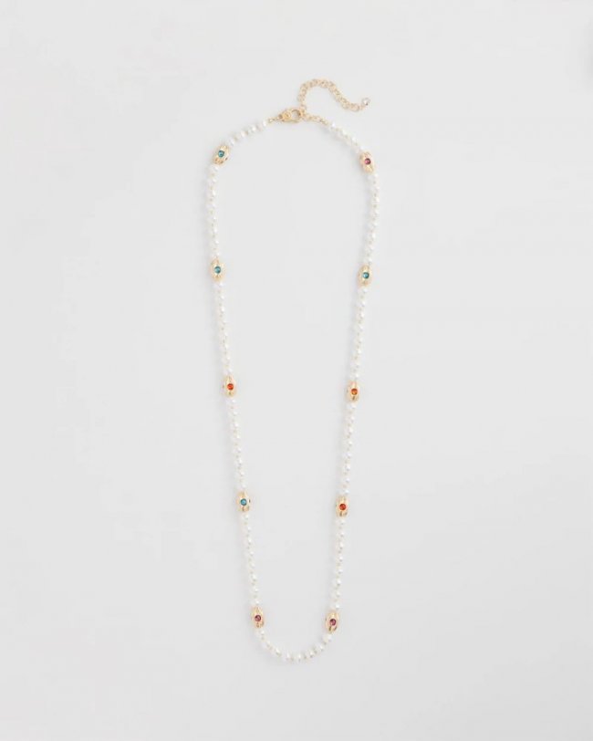 Chicos Goldtone Faux Pearl Single-Strand Necklace - PEARL