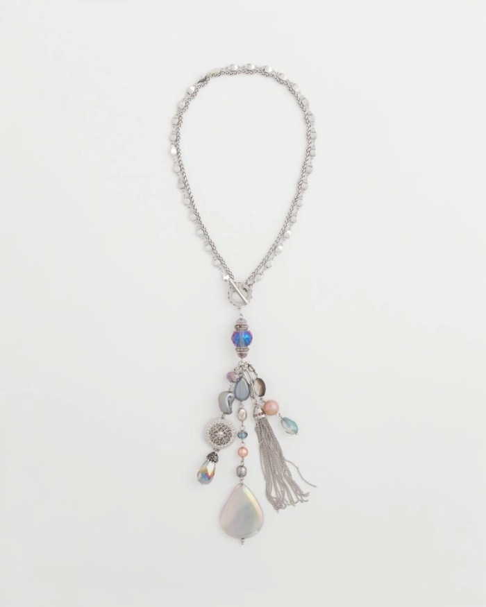 Chicos Stone & Shell ​​Twice As Nice Pendant - MULTI