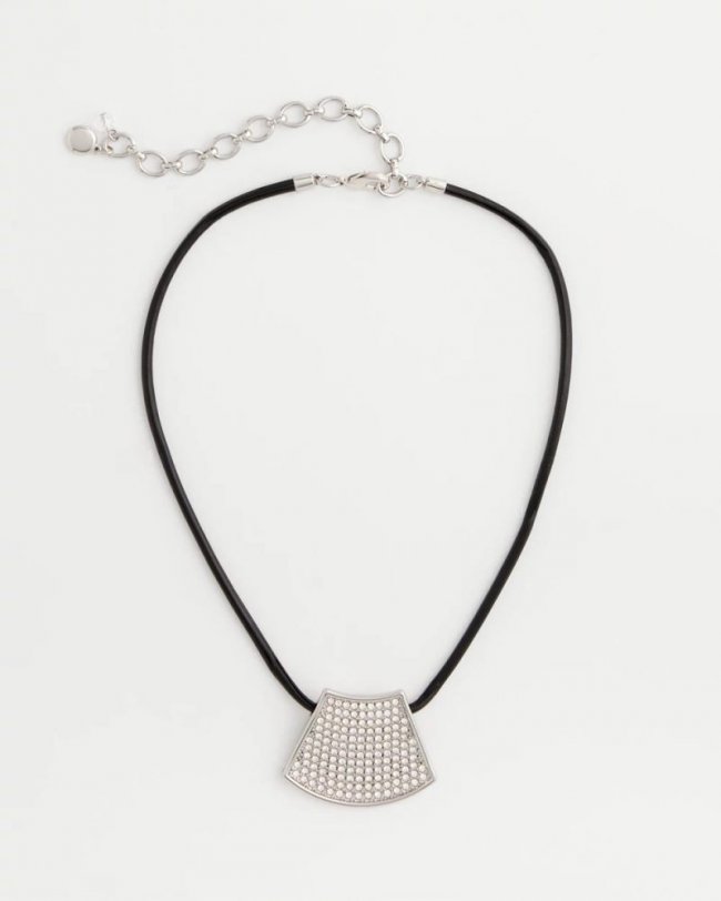 Chicos Silver Glitz Pendant Necklace - SILVER