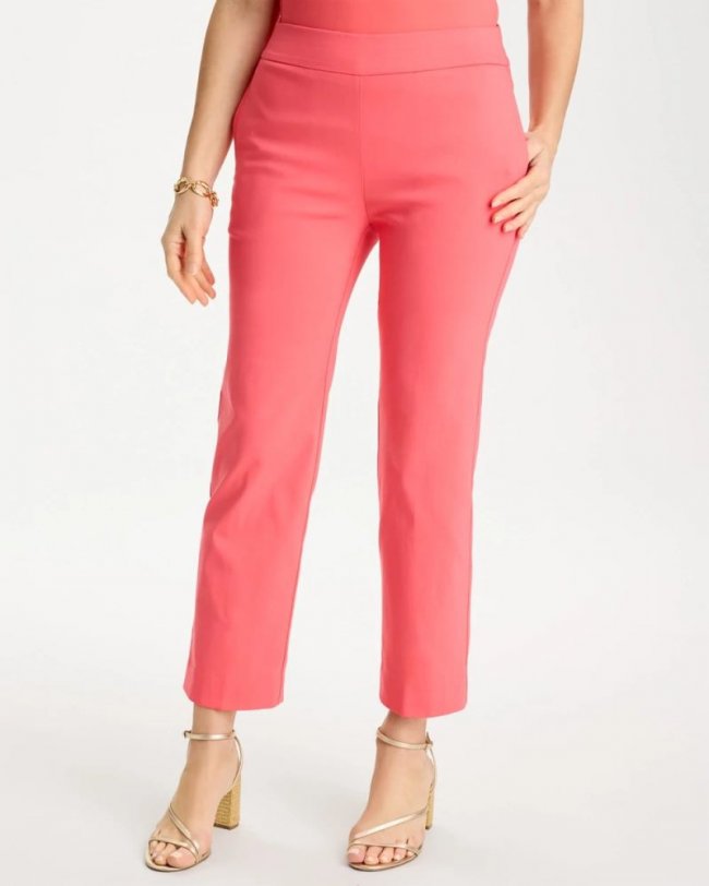 Chicos Brigitte™ Straight Crop - CALYPSO CORAL