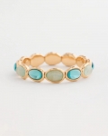 Chicos Quartz Stone Large Stretch Bracelet - LIGHT BLUE