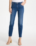 Chicos Girlfriend Slim Frayed Ankle Jeans - KAILUA INDIGO Chicos Girlfriend Slim Frayed Ankle Jeans - KAILUA INDIGO