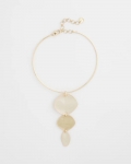 Chicos Linear Reversible Pendant Necklace - WHITE/GOLD Chicos Linear Reversible Pendant Necklace - WHITE/GOLD