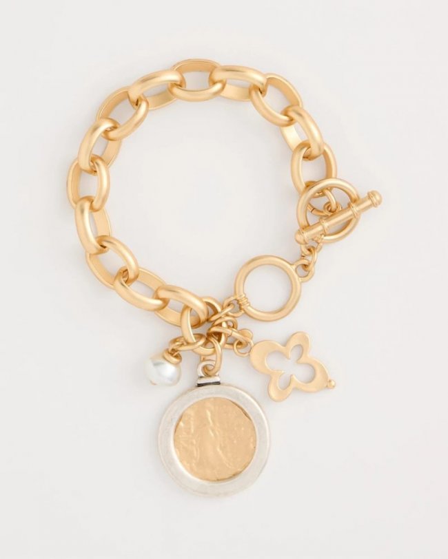 Chicos Toggle Bar Charm Bracelet - GOLD Chicos Toggle Bar Charm Bracelet - GOLD