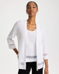 Chicos Travelers™ Sheer Stripe Cardigan - TRAVELERS WINTER DRIFT Chicos Travelers™ Sheer Stripe Cardigan - TRAVELERS WINTER DRIFT