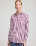 Chicos No Iron Chianti Striped Shirt - DEEP CHIANTI Chicos No Iron Chianti Striped Shirt - DEEP CHIANTI