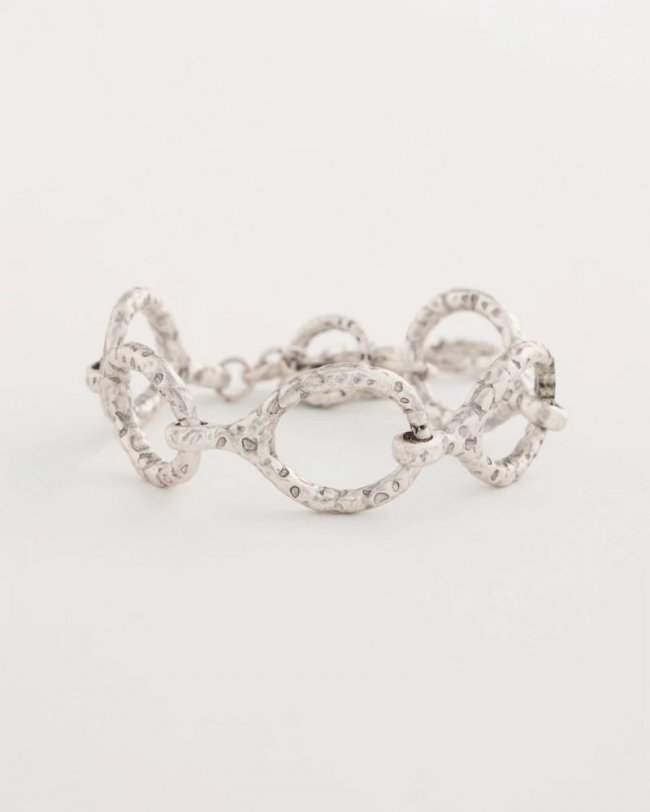 Chicos Silvertone Open Link Toggle Bracelet - SILVER Chicos Silvertone Open Link Toggle Bracelet - SILVER