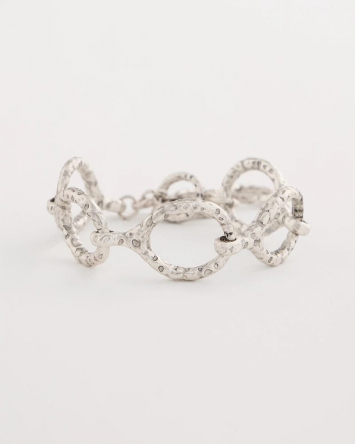 Chicos Silvertone Open Link Toggle Bracelet - SILVER