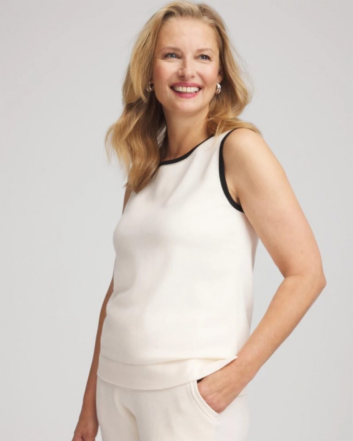 Chicos Zenergy® Luxe Cashmere-Blend Tank - ENGLISH CREAM