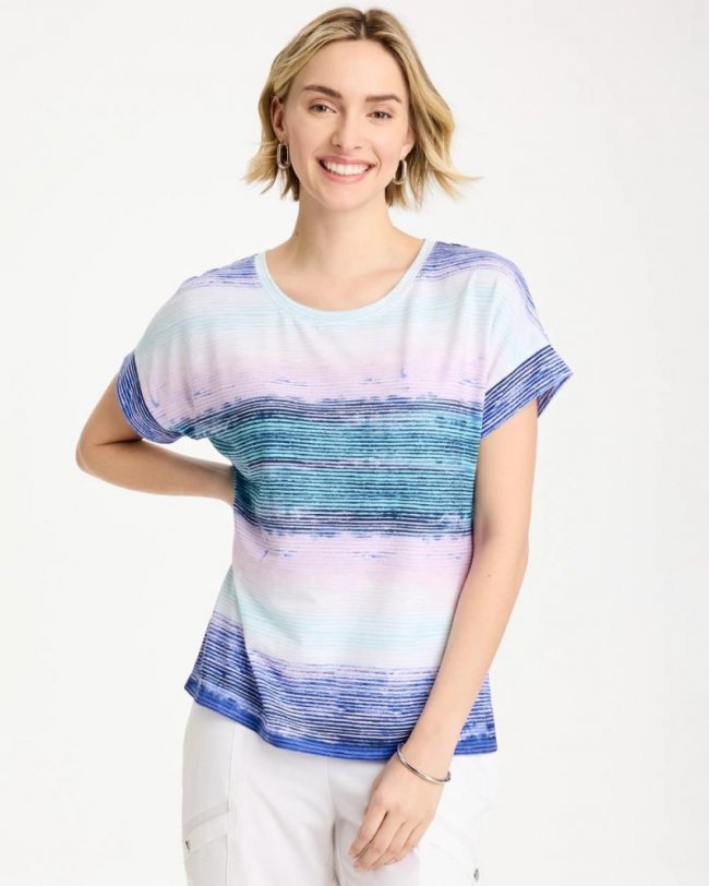 Chicos Zenergy® Ombre Drop Shoulder Tee - PALE SWEET PEA