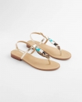 Chicos Beach Parrot T-Strap Sandals - MULTI Chicos Beach Parrot T-Strap Sandals - MULTI