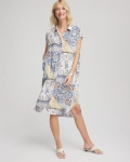 Chicos Floral Patchwork Short Shirtdress - ECRU Chicos Floral Patchwork Short Shirtdress - ECRU