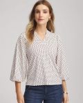 Chicos Bubble-Sleeve Smocked Top - ENGLISH CREAM Chicos Bubble-Sleeve Smocked Top - ENGLISH CREAM