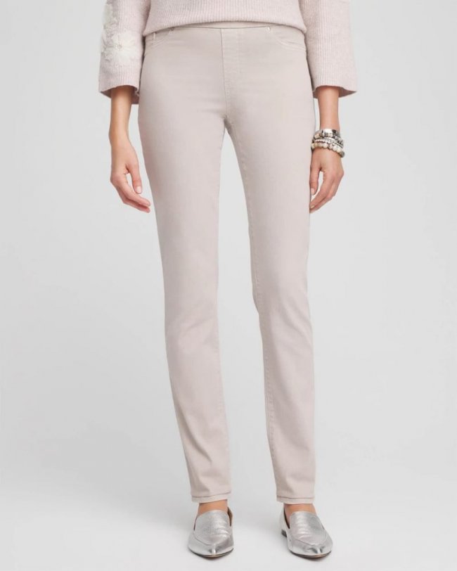 Chicos Denim Pull-On Jeggings - HELIUM