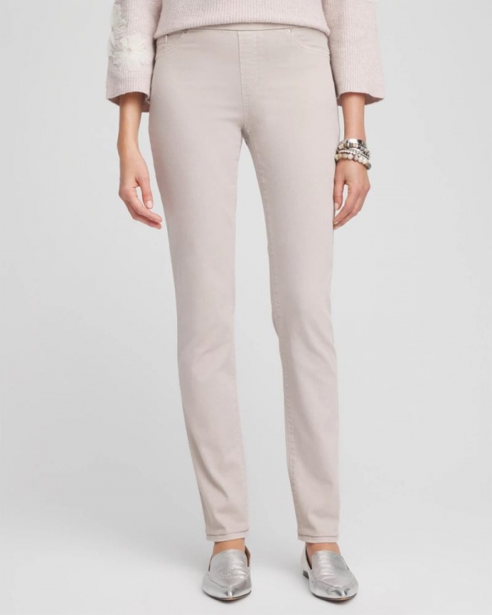 Chicos Denim Pull-On Jeggings - HELIUM