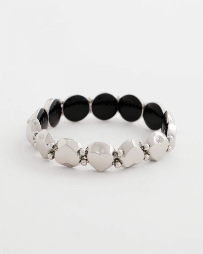 Chicos Reversible Round Stretch Bracelet - BLACK