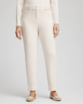 Chicos Matelassé Slim Tapered Ankle Pants - ENGLISH CREAM Chicos Matelassé Slim Tapered Ankle Pants - ENGLISH CREAM