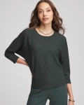 Chicos Textured Tapered-Hem Top - DARKEST SPRUCE Chicos Textured Tapered-Hem Top - DARKEST SPRUCE