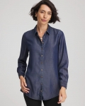 Chicos Tencel™ Classic-Fit Denim Tunic - ROSARIO INDIGO Chicos Tencel™ Classic-Fit Denim Tunic - ROSARIO INDIGO