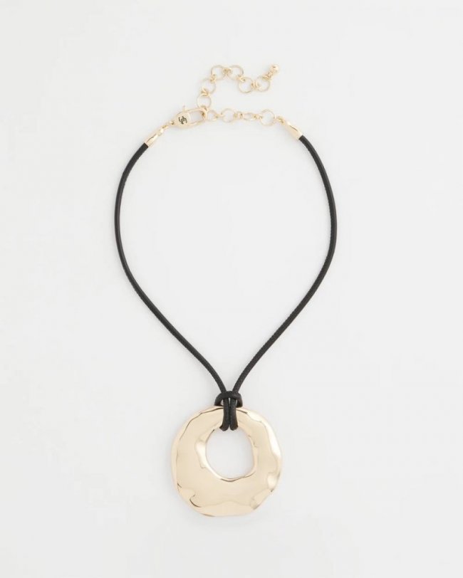 Chicos Modern Gold Pendant - GOLD