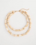 Chicos White Beaded Double-Strand Necklace - WHITE Chicos White Beaded Double-Strand Necklace - WHITE
