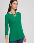 Chicos Pima Cotton Square-Neck Tunic - IVY LEAGUE Chicos Pima Cotton Square-Neck Tunic - IVY LEAGUE