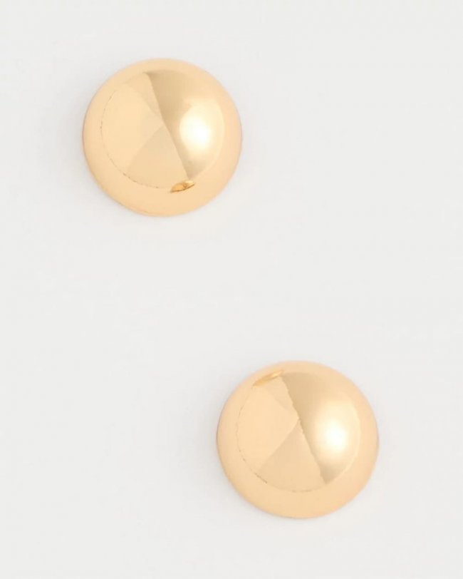 Chicos Mini Goldtone Sphere Stud Earrings - GOLD