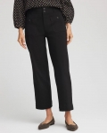 Chicos Emme Four Pocket Straight Cropped Pants - BLACK Chicos Emme Four Pocket Straight Cropped Pants - BLACK
