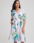 Chicos Floral Linen Shirtdress - VIOLET Chicos Floral Linen Shirtdress - VIOLET