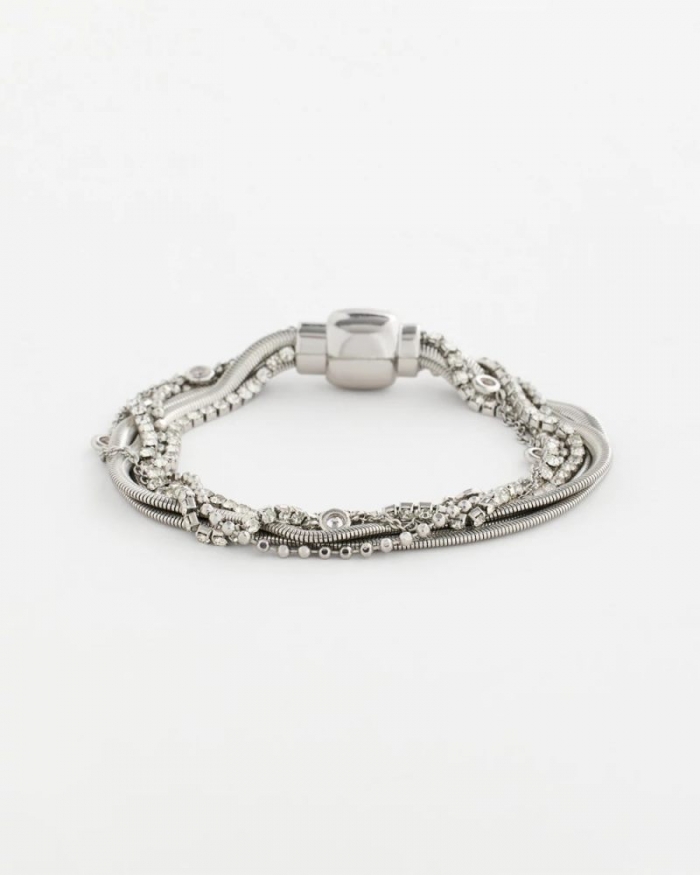 Chicos Silvertone Multistrand Bracelet - SILVER