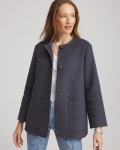 Chicos Wool Scarf Jacket - DARK DENIM HEATHER Chicos Wool Scarf Jacket - DARK DENIM HEATHER