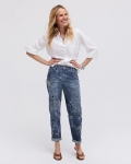 Chicos Relaxed Embroidered Boyfriend Jean - DAPHNE INDIGO Chicos Relaxed Embroidered Boyfriend Jean - DAPHNE INDIGO