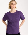 Chicos Travelers™ Embossed Pullover Top - RICH AMETHYST
