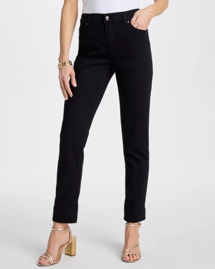 Chicos Girlfriend Slim Ankle Jeans - BLACK