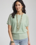 Chicos Jacquard Banded Hem Top - MOROCCAN MINT Chicos Jacquard Banded Hem Top - MOROCCAN MINT