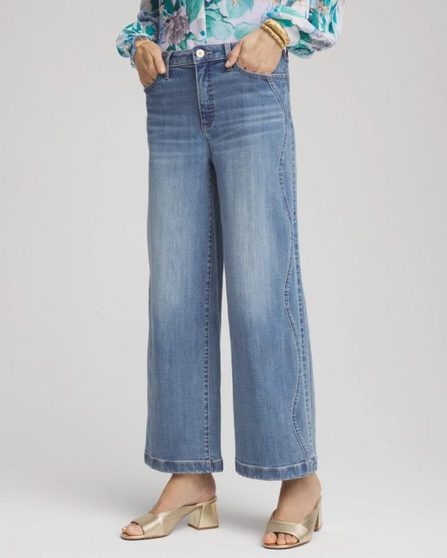 Chicos So Slimming® Wide Cropped Jeans - BARCELONA INDIGO