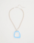 Chicos Sea Glass Inspired Pendant Necklace - BLUE Chicos Sea Glass Inspired Pendant Necklace - BLUE