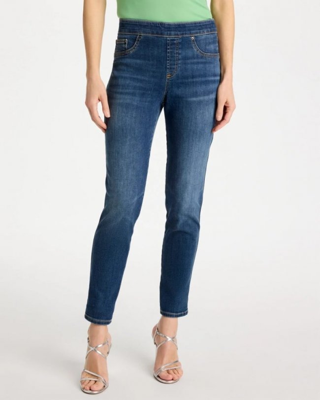 Chicos Pull-On Slim Ankle Jeggings - SANTORINI INDIGO