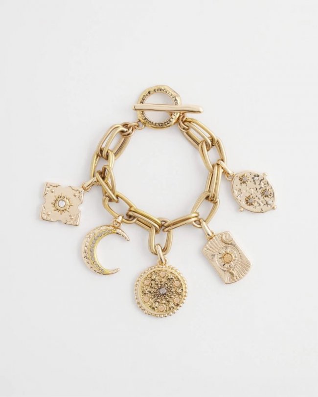 Chicos Gold Celestial Charm Bracelet - GOLD