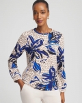 Chicos Zenergy® Soft Animal Print Top - SMOKEY TAUPE
