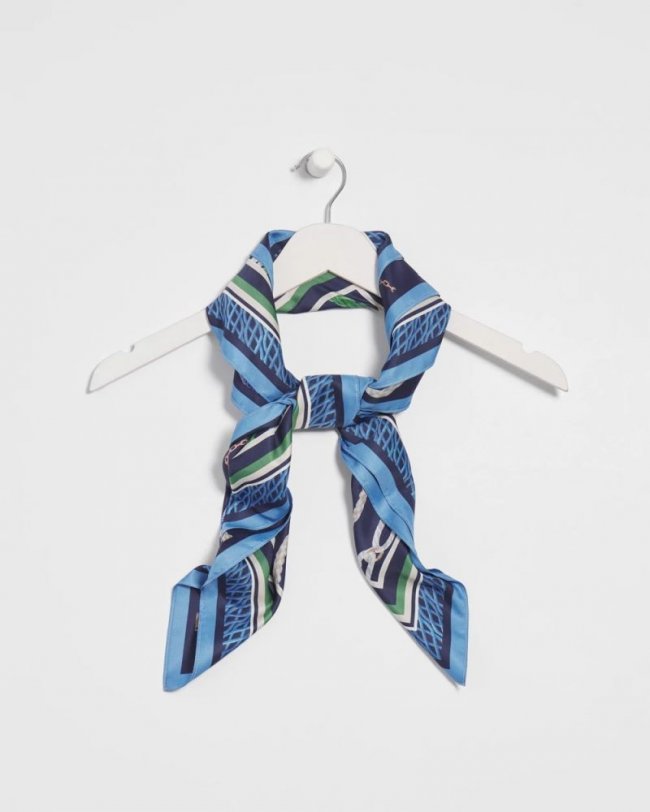 Chicos Rope Relic Square Scarf - PASSPORT BLUE Chicos Rope Relic Square Scarf - PASSPORT BLUE