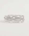 Chicos Pearlescent Bead Ball Bracelet - SILVER Chicos Pearlescent Bead Ball Bracelet - SILVER