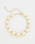 Chicos Gold Pebble Collar Necklace - GOLD