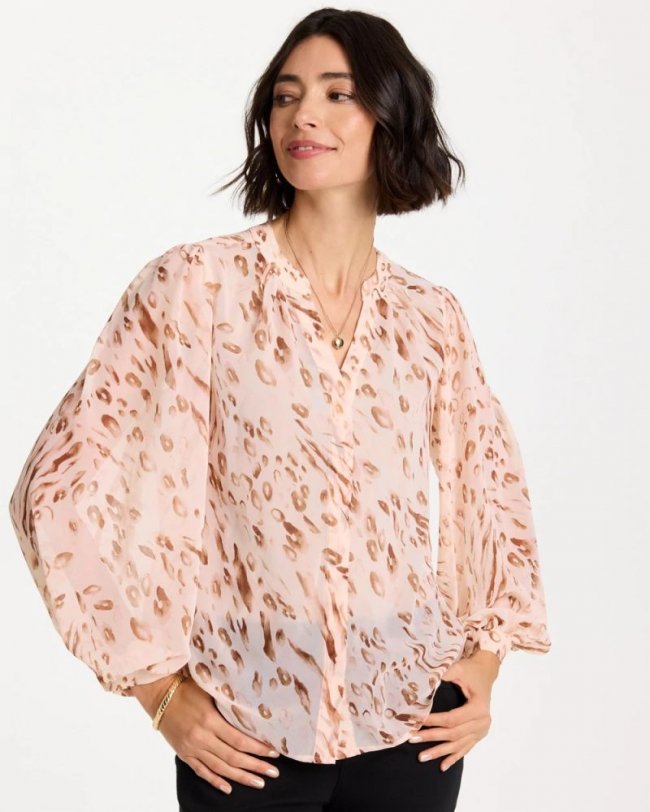 Chicos Georgette Soft Spots Blouse - SWEET BLOSSOM Chicos Georgette Soft Spots Blouse - SWEET BLOSSOM